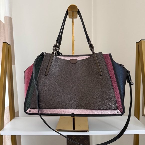 Coach Dreamer 36 in Metallic Colorblock Pebbled Leather - Picture 2 of 16